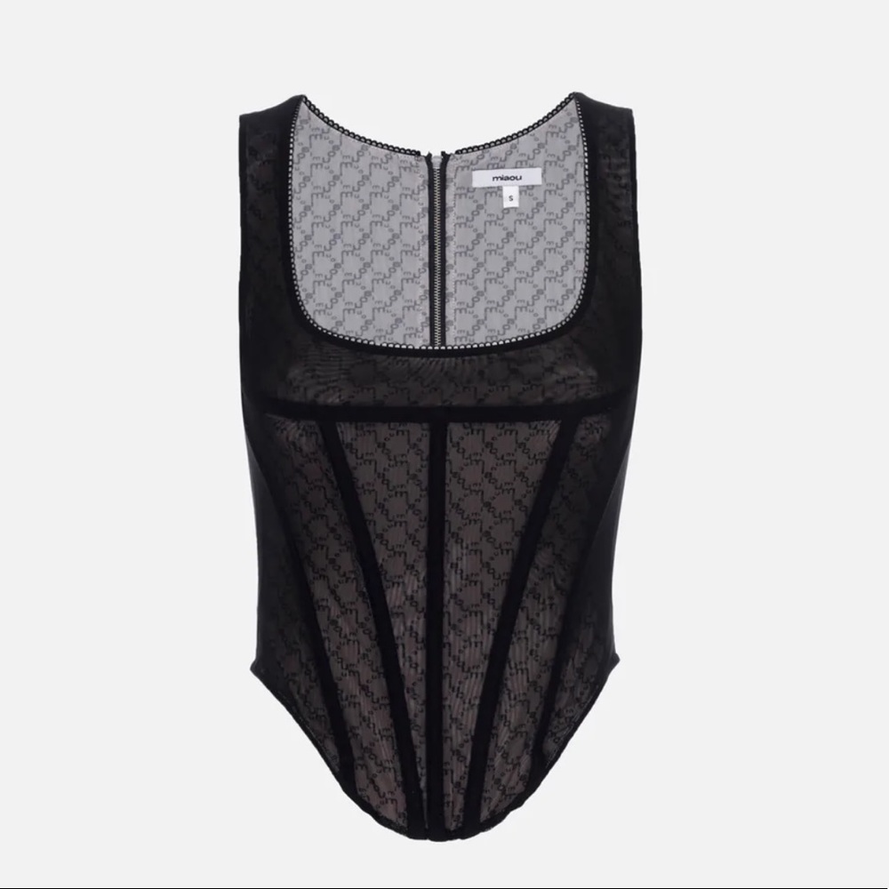 Miaou Black Monogram Campbell Corset - Picture 2 of 11